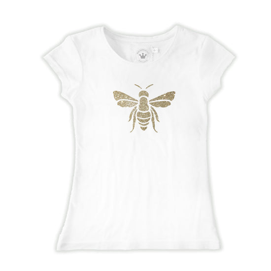 Mädchen T-Shirt goldene Biene - Kaufhaus des Südens