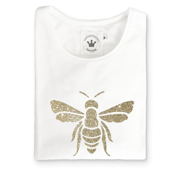 Mädchen T-Shirt goldene Biene - Kaufhaus des Südens